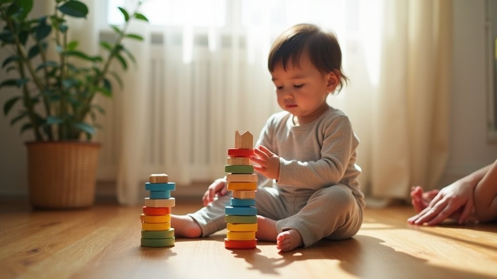 Child building blocks with positive discipline for children