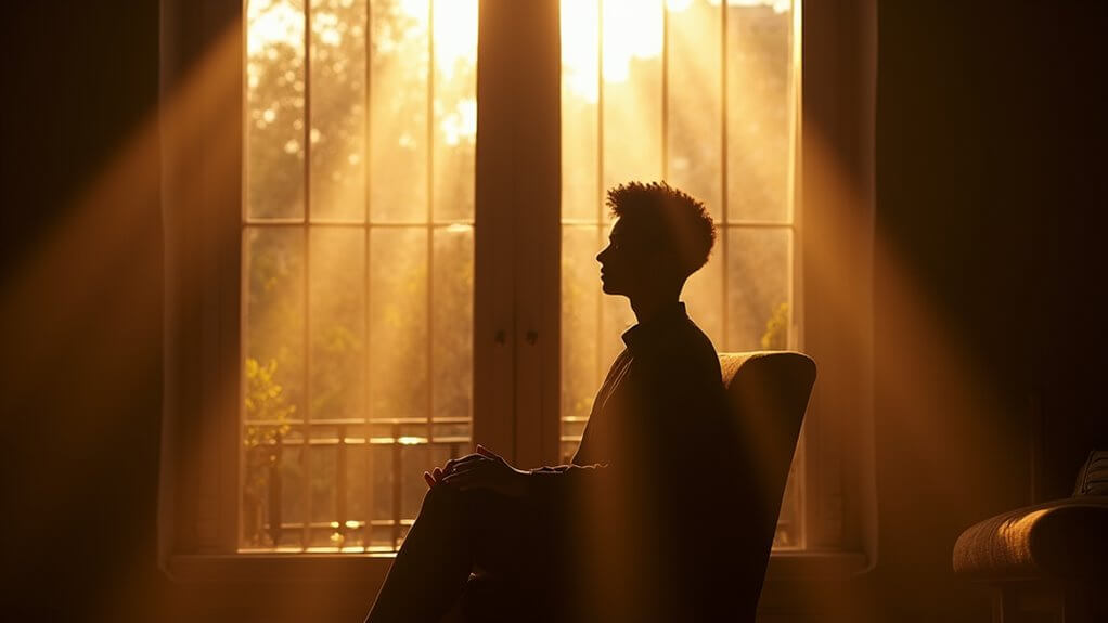 Man sitting in sunlight reflecting on self awareness therapy